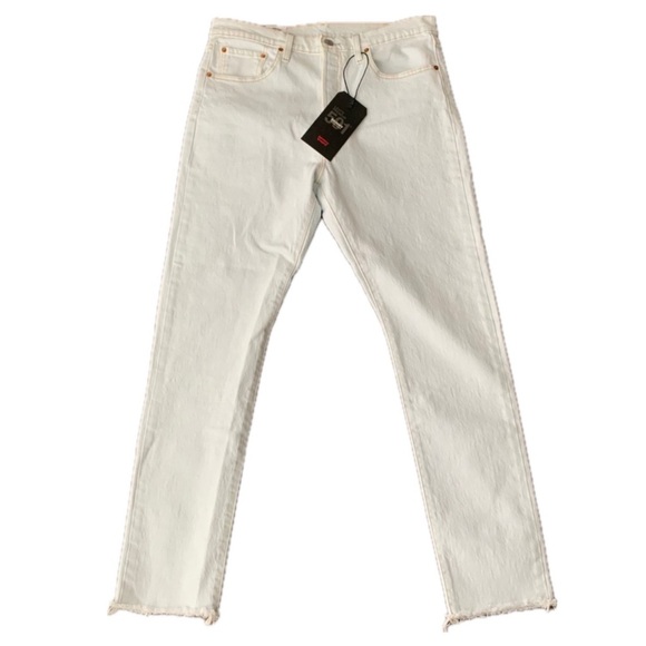 Levi's NEW 501 High Waist Skinny Light Wash Raw Hem Jeans - Picture 2 of 16